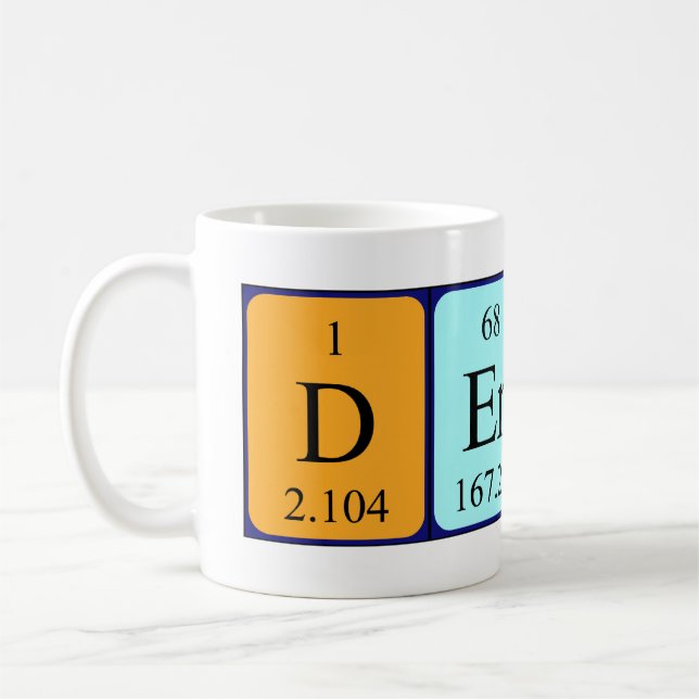 Derby tasse de nom de table périodique (Gauche)