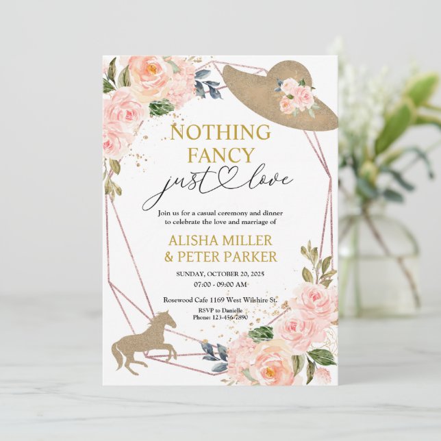 Derby Wedding Einladung - Nichts Extravagant nur L (Stehend Vorderseite)