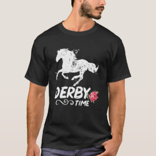 Derby Zeit Y alle Pferde  Pferderennen Festival T-Shirt
