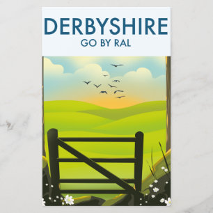 Derbyshire Landscape Reiseposter Magnet
