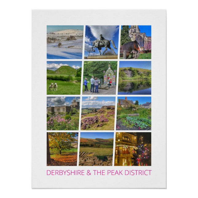 Derbyshire & Peak District Poster (Vorderseite)