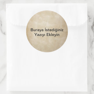 Deri Görünümlü Tasarım Runder Aufkleber