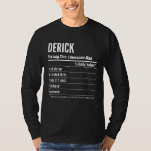 Derick Nährzusammenfassung Portionsgröße Kalorien T-Shirt