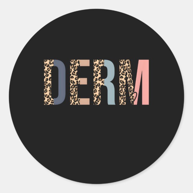 Derm Lady Cosmetic Dermatologist Dermatology Runder Aufkleber (Vorderseite)