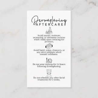 Dermaplaner les cartes de soins postérieurs