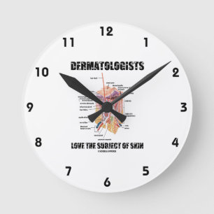 Dermatologen-Liebe das Thema der Haut Runde Wanduhr