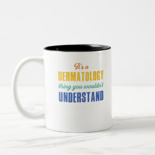 Dermatologie der Dermatologe Hautärztin Zweifarbige Tasse