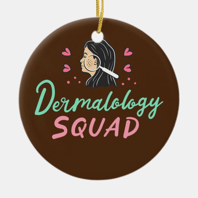 Dermatologie Dermatologe Hautärztin Keramik Ornament (Vorne)