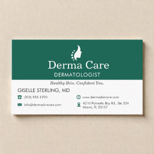 Dermatologie-Praxis Hautpflege-Symbol Visitenkarte