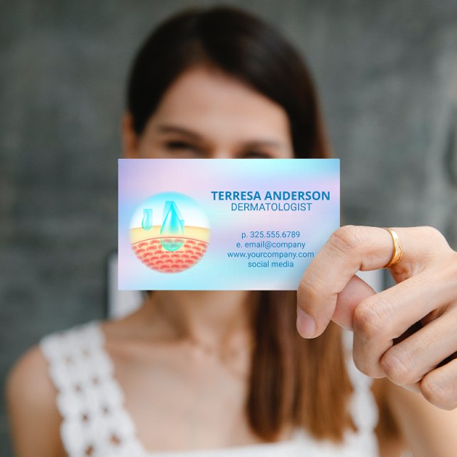 Dermatologist Logo Skin Moisture  Visitenkarte (Von Creator hochgeladen)