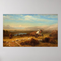 Dernier de Buffalo - Albert Bierstadt Poster d'art