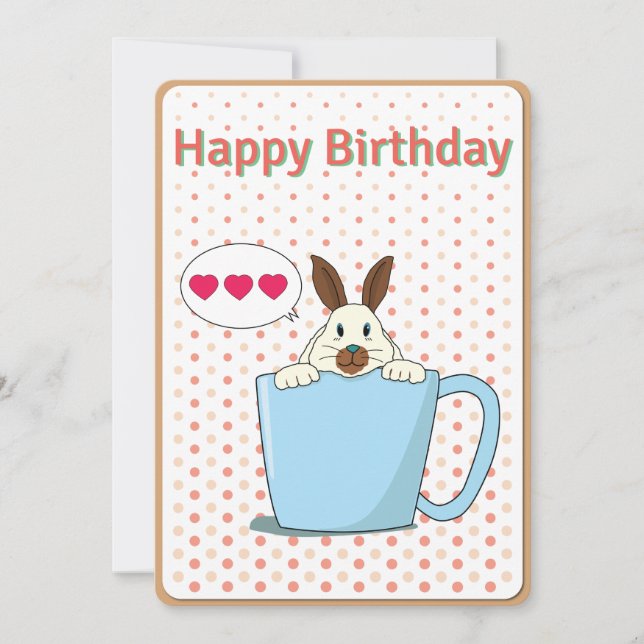 Dernier lapin Bonne carte d'anniversaire (Devant)