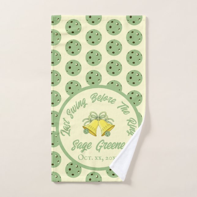 Dernier Swing avant le Mariage Sage et Crème (Serviette à main)