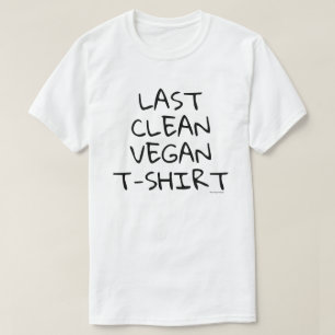 Dernier T-Shirt Végétalien Propre (Blanc)