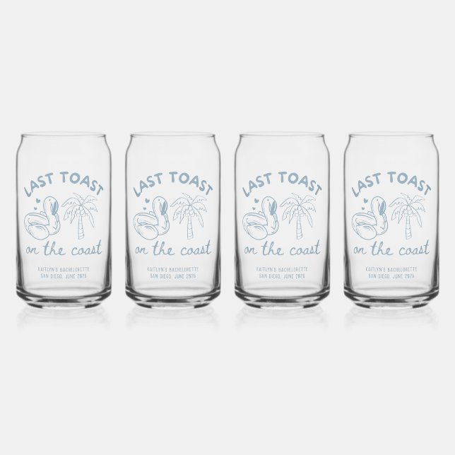 Dernier Toast Bachelorette Party Favoriser Can Gla (Recto)