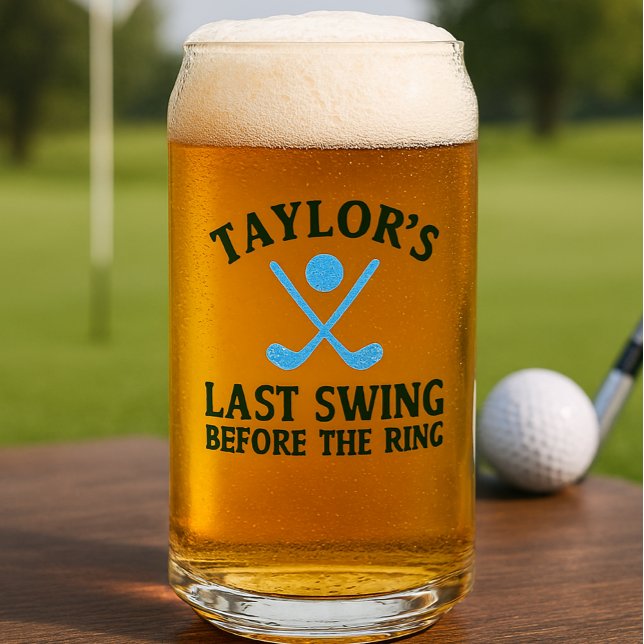 Dernier Tour de Swing avant le Golf Bachelor (Last Swing Before The Ring Golf Bachelor Can Glass by Ricaso. Send the groom off in style)
