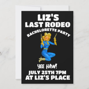 DERNIÈRE COWGIRL BACHELORETTE INVITATIONS DU PARTI