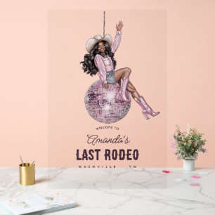Dernière Disco Cowgirl de Rodéo Bienvenue Boule à