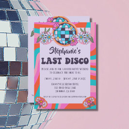 Dernière disco Retro Bachelorette Invitation