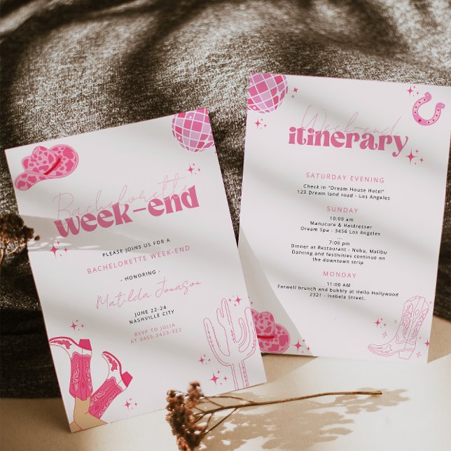 Dernière disco rodéo bachelorette invitation (Créateur téléchargé)