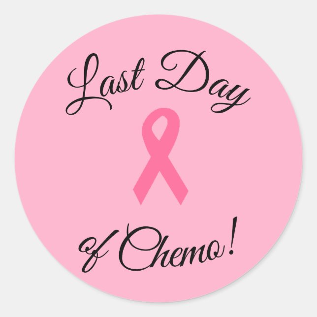 "Dernière journée de Chemo !" Autocollants (Devant)