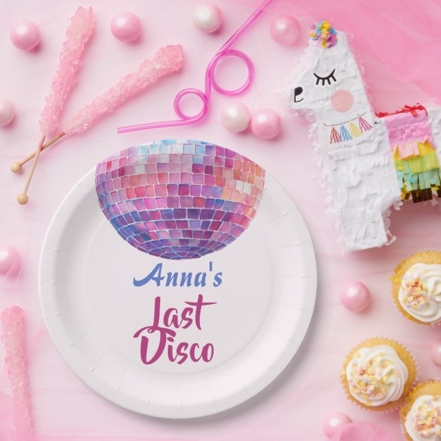 Dernière soirée disco entre filles | Assiettes en  (Fête)
