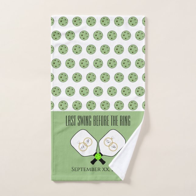 Dernière swing avant la sage de Mariage de pickleb (Serviette à main)