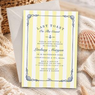 Dernière Toast sur la Côte ! Invitation Rayée Ente