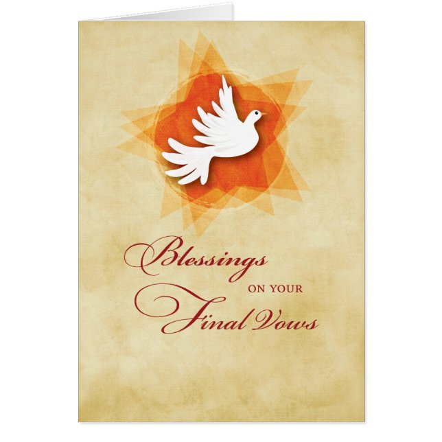 Derniers voeux solennels, Bénédiction des nations, (Devant)