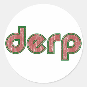 Derp 4 runder aufkleber