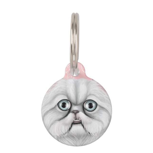 Derpy Cat Face Haustiermarke (Vorderseite)