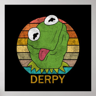 Derpy Kermit Der Frosch Poster