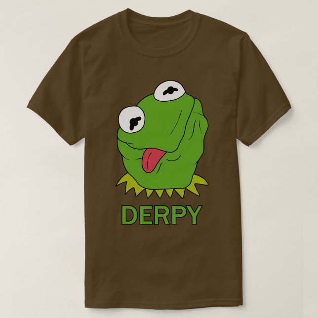 Derpy Kermit Der Frosch T-Shirt (Design vorne)