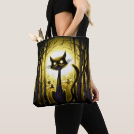 Derpy Little Halloween Cat in einem Pumpkinpflaste Tasche