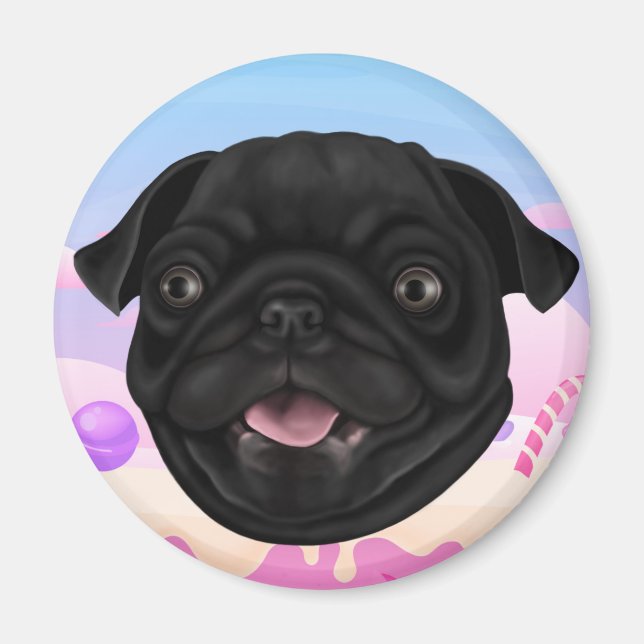 Derpy Mops Magnet (Vorne)
