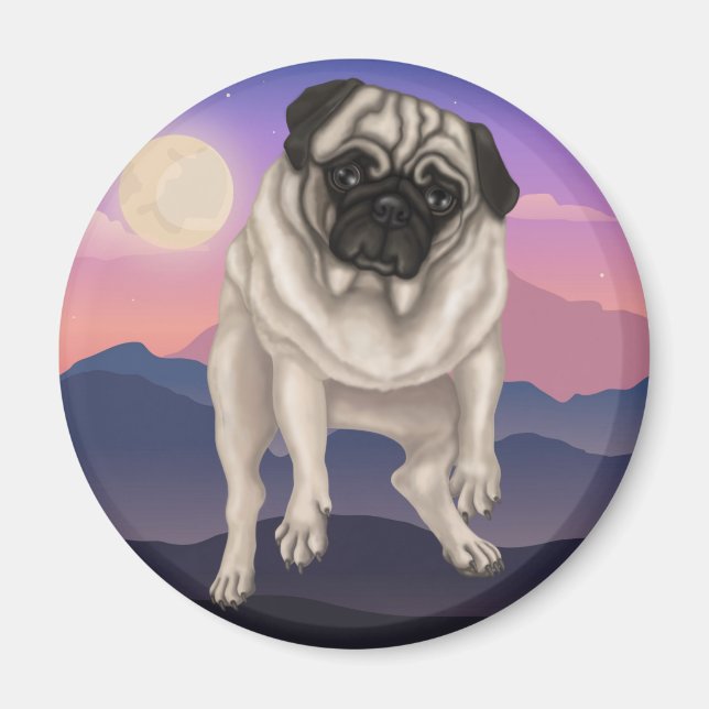 Derpy Mops Magnet (Vorne)