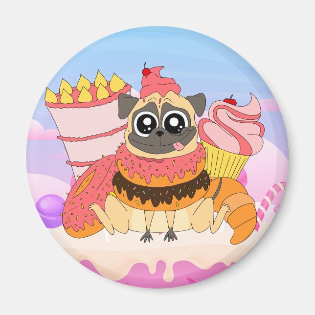 Derpy Mops Magnet (Vorne)