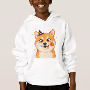 Derpy Shiba Inu Halloween-Kürbis Hoodie