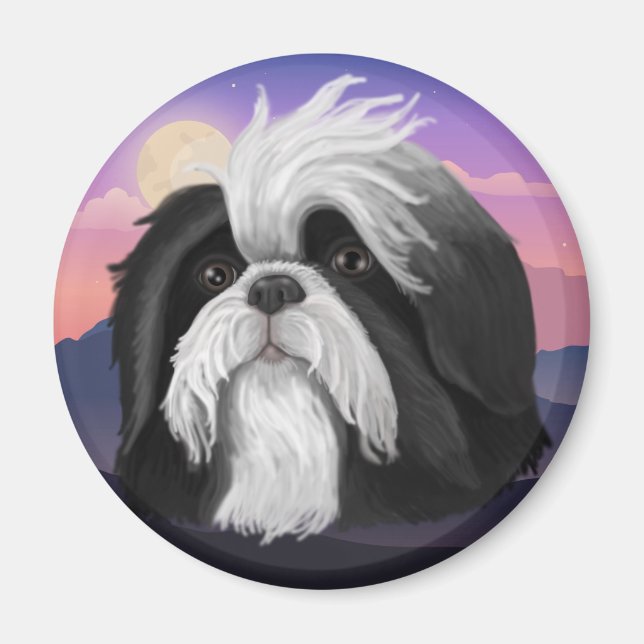 Derpy Shih Tzu Magnet (Vorne)