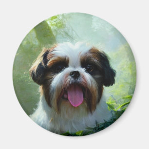 Derpy Shih Tzu Magnet