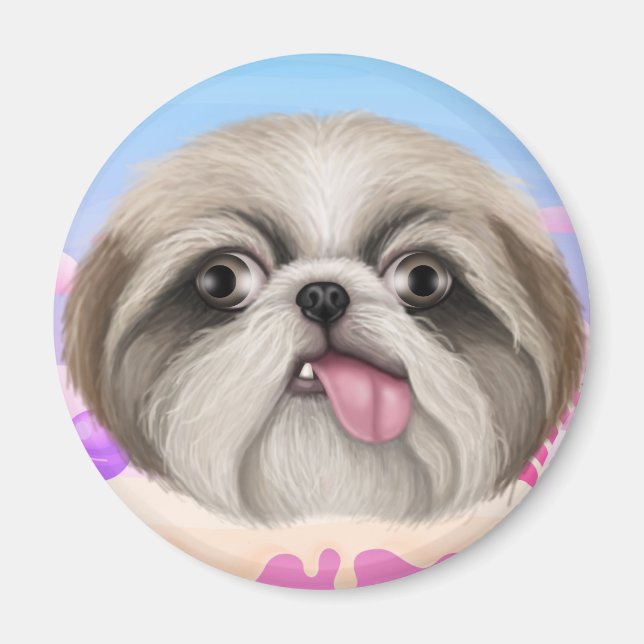 Derpy Shih Tzu Magnet (Vorne)