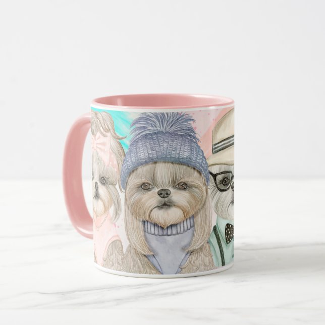 Derpy Shih Tzu Mug (Devant gauche)