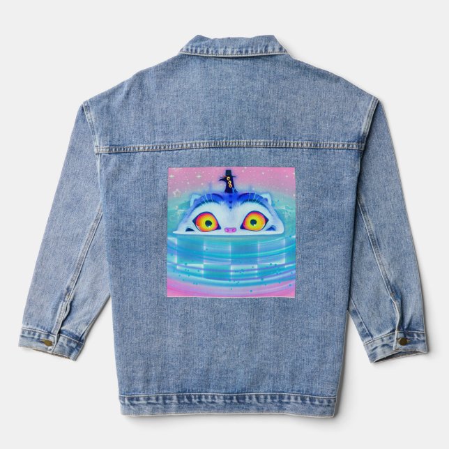 Derpy Tiger K Pop Denim Jacke (Rückseite)