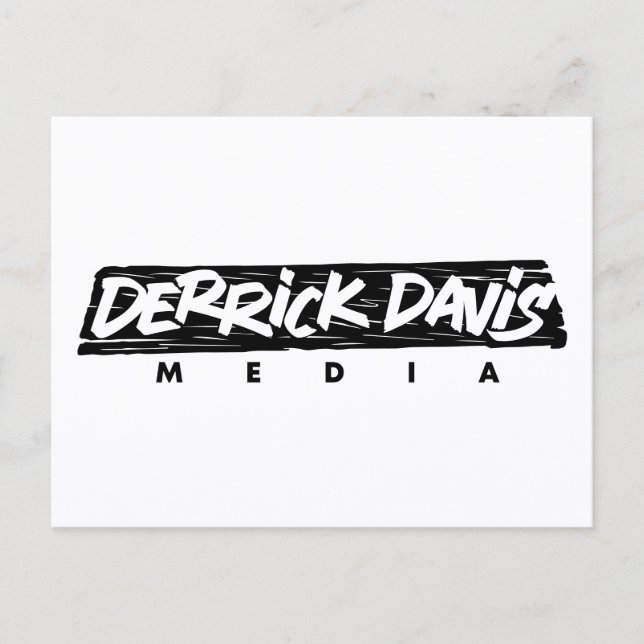 Derrick Davis Media (Schwarzes Logo) - Postkarte (Vorderseite)