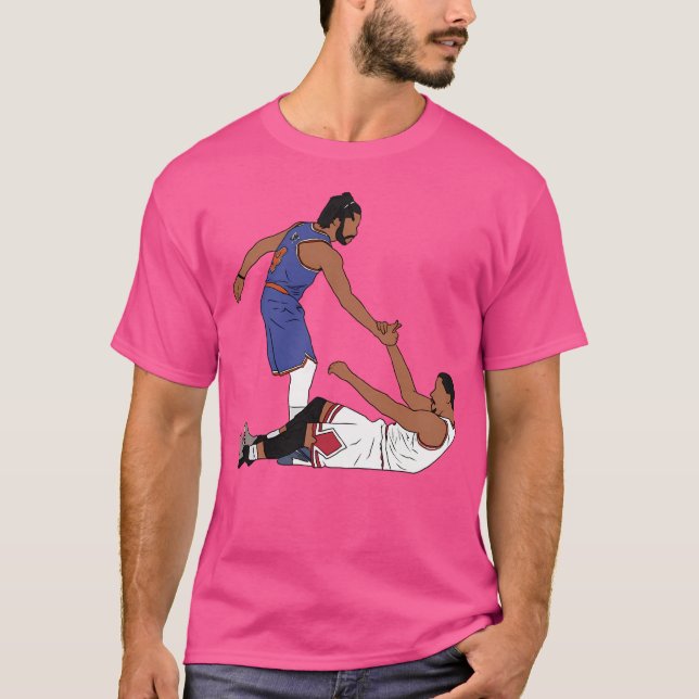 Derrick Rose hilft sich selbst nach oben (New York T-Shirt (Vorderseite)