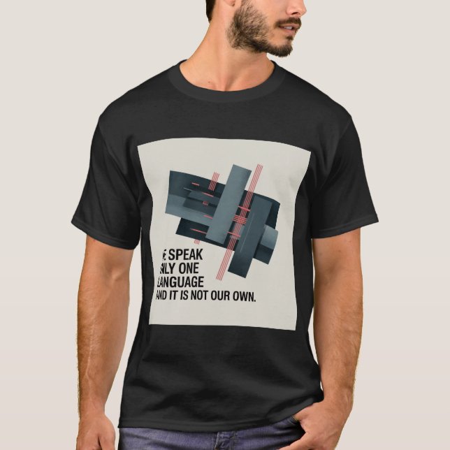 Derrida "Monolingualismus" #1 Tee Shirt (Vorderseite)