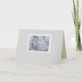 Derrière la carte pliée de voeux de la saison des 