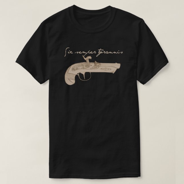 Derringer-Pistole - Tod zu den Tyrannen T-Shirt (Design vorne)