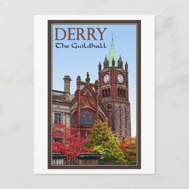 Derry - Die Guildhall Postkarte (Vorderseite)