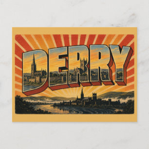 DerryLondonderry Nordirland Vintage Reise Postkarte